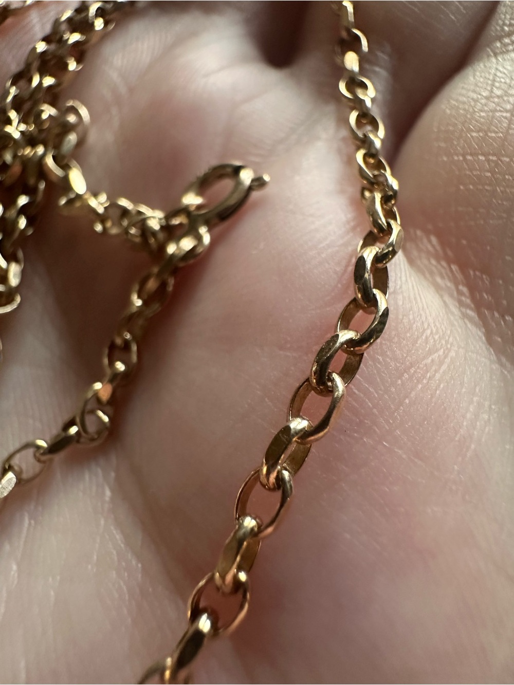 Vintage 9k 9ct belcher / butch / cable chain necklace - Picture 7 of 12